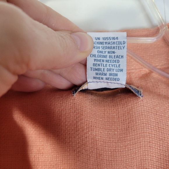 Mens Breakwater 100% Linen Button Front Shirt Size XL Light Orange - Picture 6 of 8